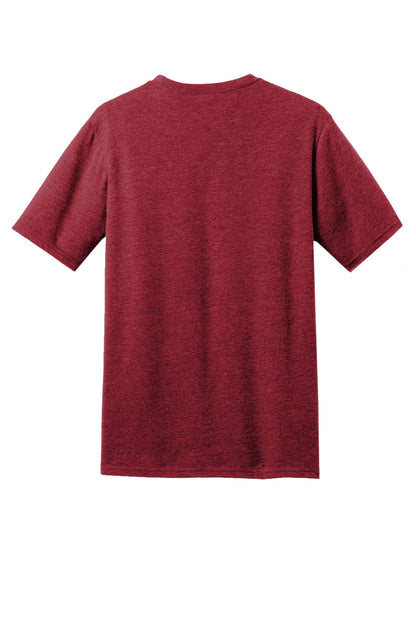 District Perfect Blend CVC Tee - Red Fleck - flat back