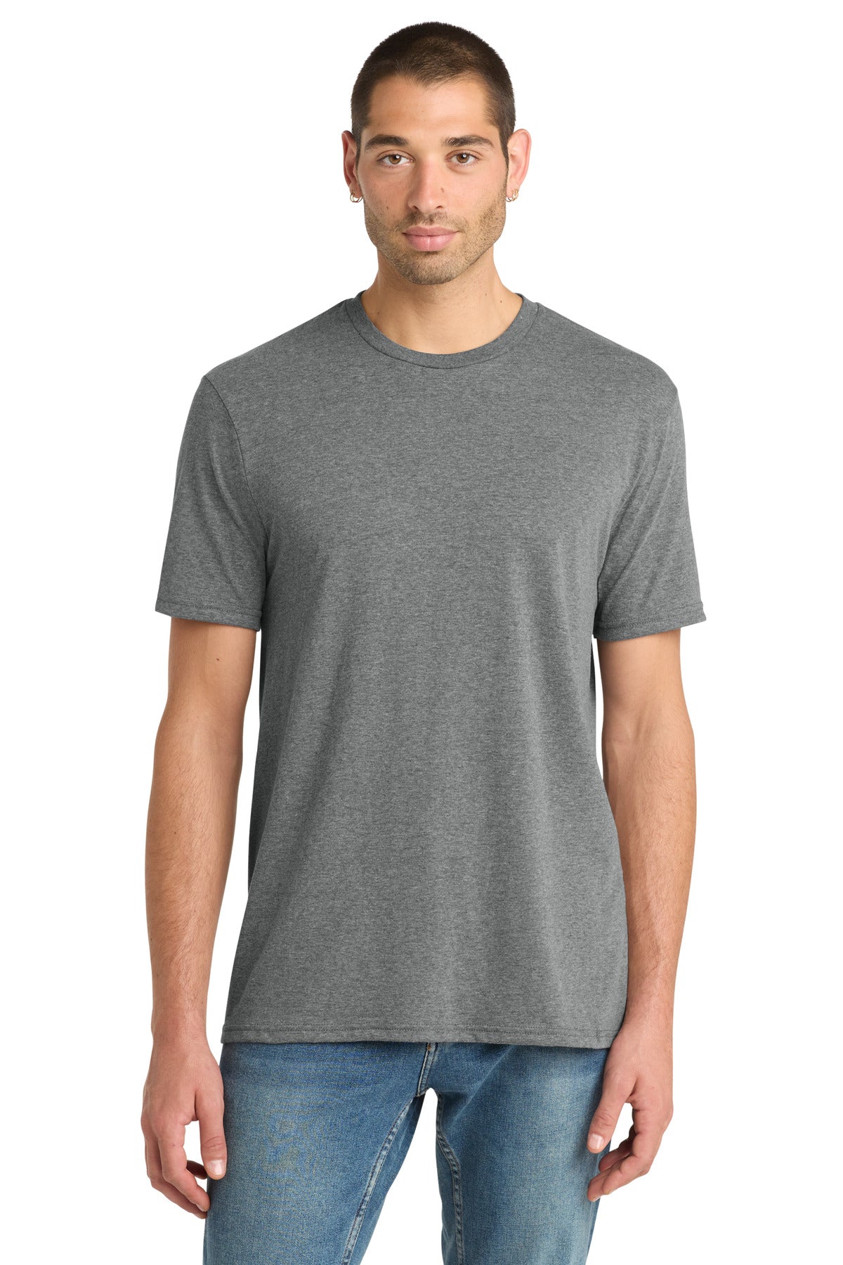 District Perfect Blend CVC Tee - Grey Frost - front
