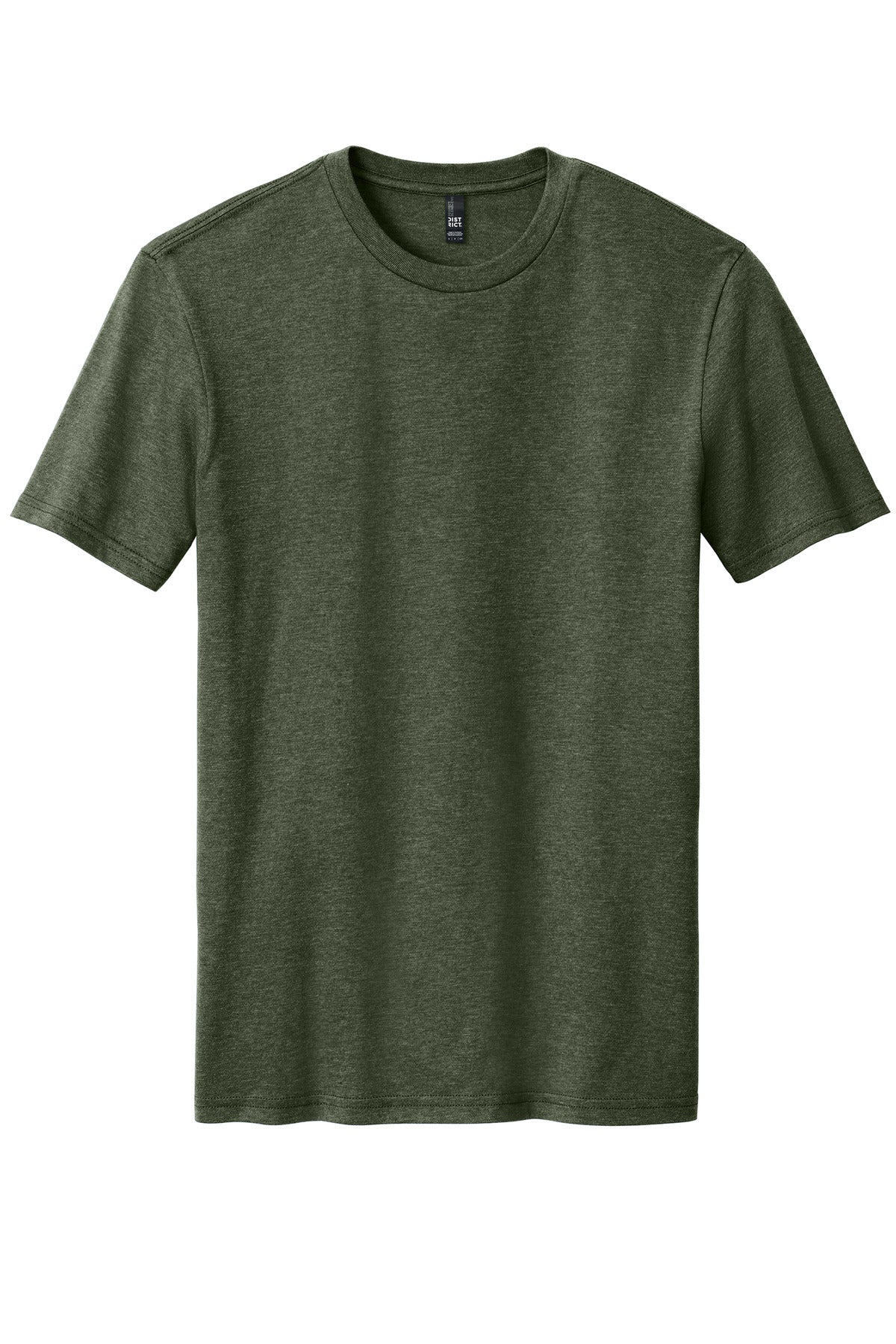 District Perfect Blend CVC Tee - Heathered Forest Green - flat front