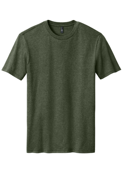 District Perfect Blend CVC Tee - Heathered Forest Green - flat front