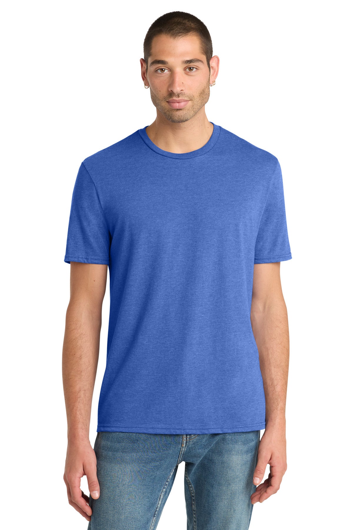 District Perfect Blend CVC Tee - Royal Frost - front