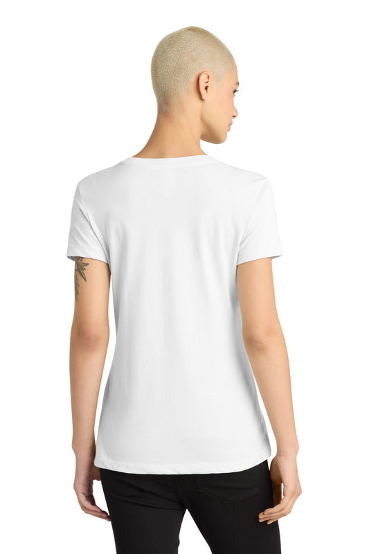 District Women's Perfect Weight V-Neck Tee - Bright White - back