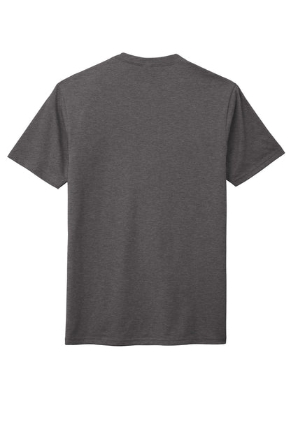 District Perfect Tri DTG Tee - Heathered Charcoal - flat back