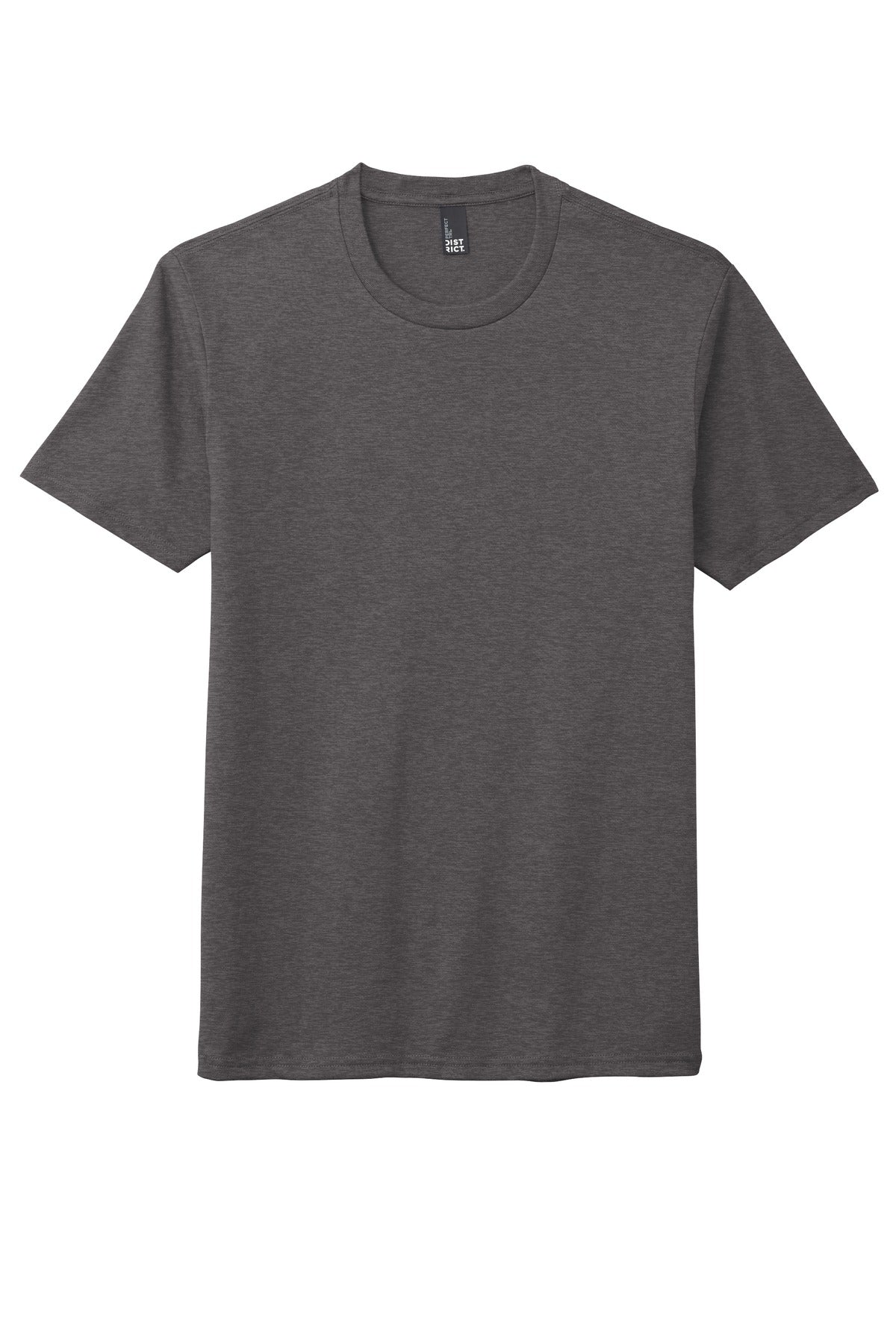 District Perfect Tri DTG Tee - Heathered Charcoal - flat front