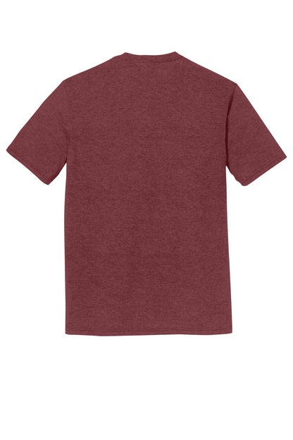 District Perfect Tri DTG Tee - Maroon Frost - flat back