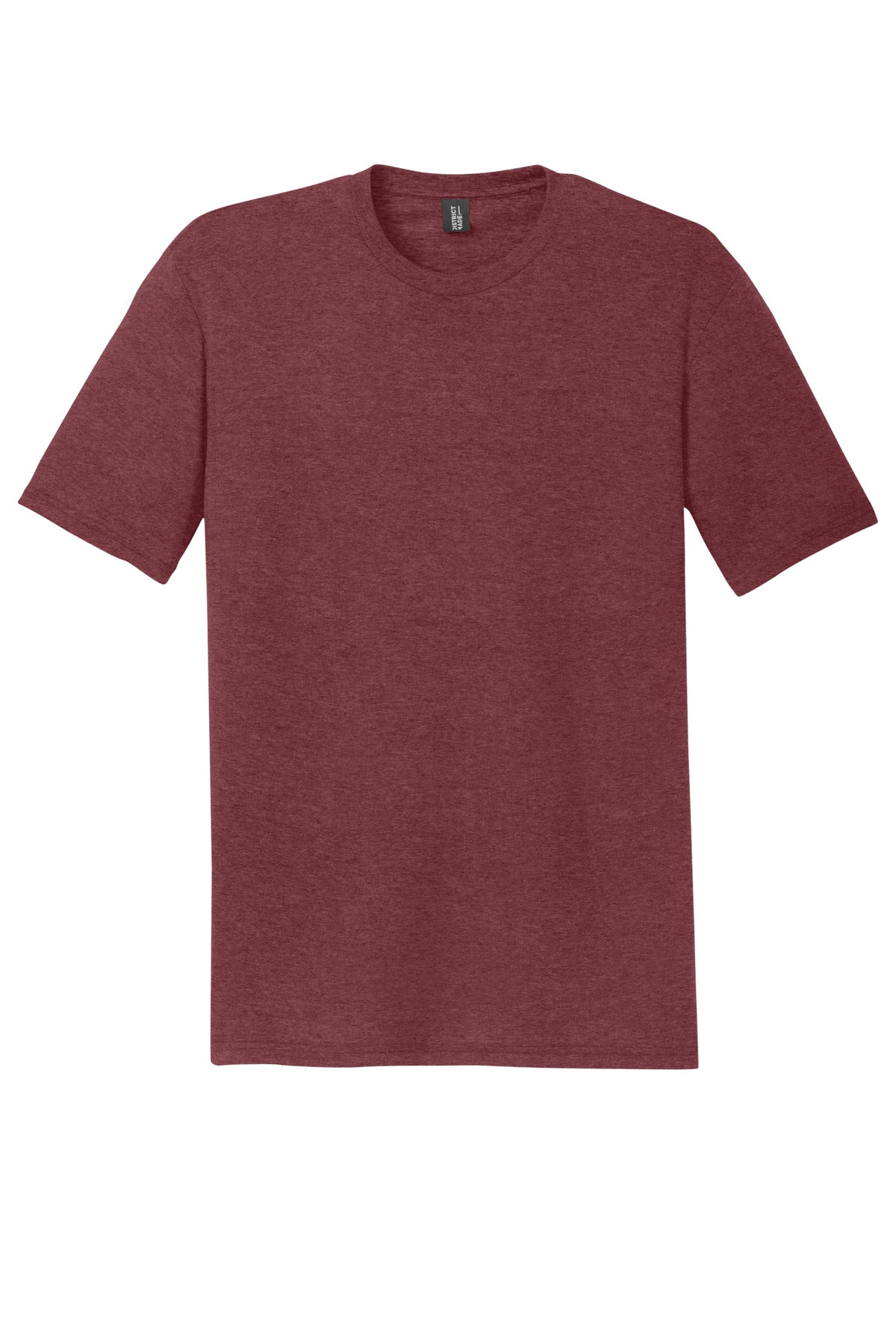 District Perfect Tri DTG Tee - Maroon Frost - flat front