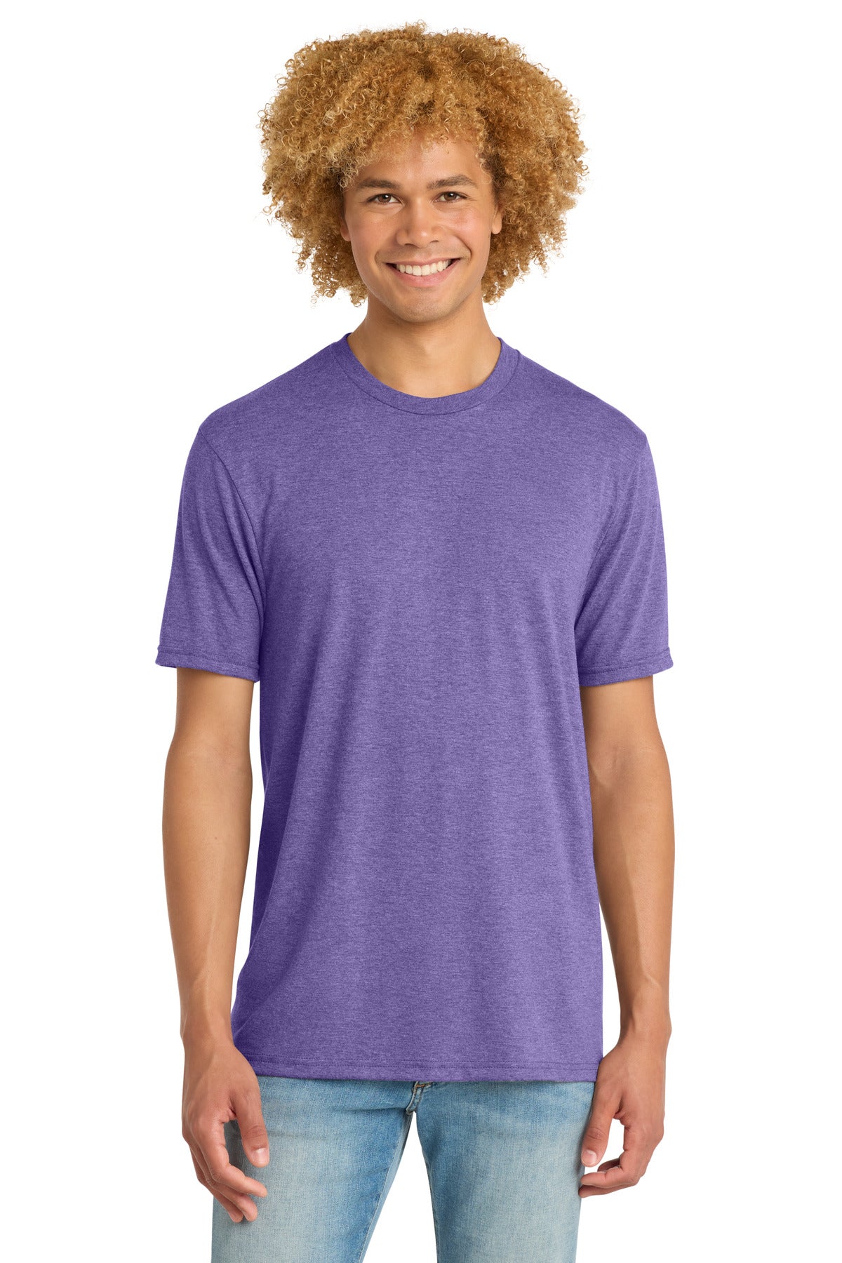 District Perfect Tri DTG Tee - Purple Frost - front