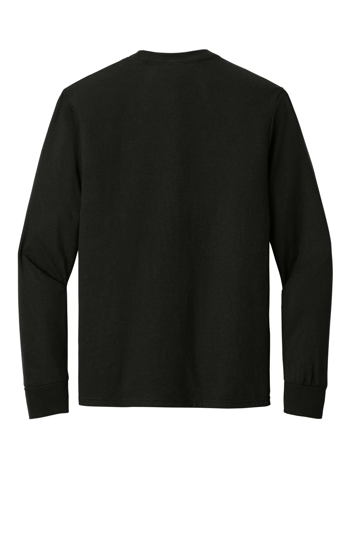 District Perfect Tri Long Sleeve Tee - Black - flat back