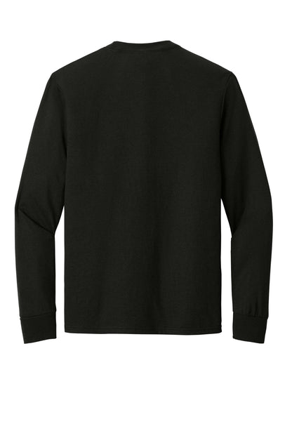 District Perfect Tri Long Sleeve Tee - Black - flat back