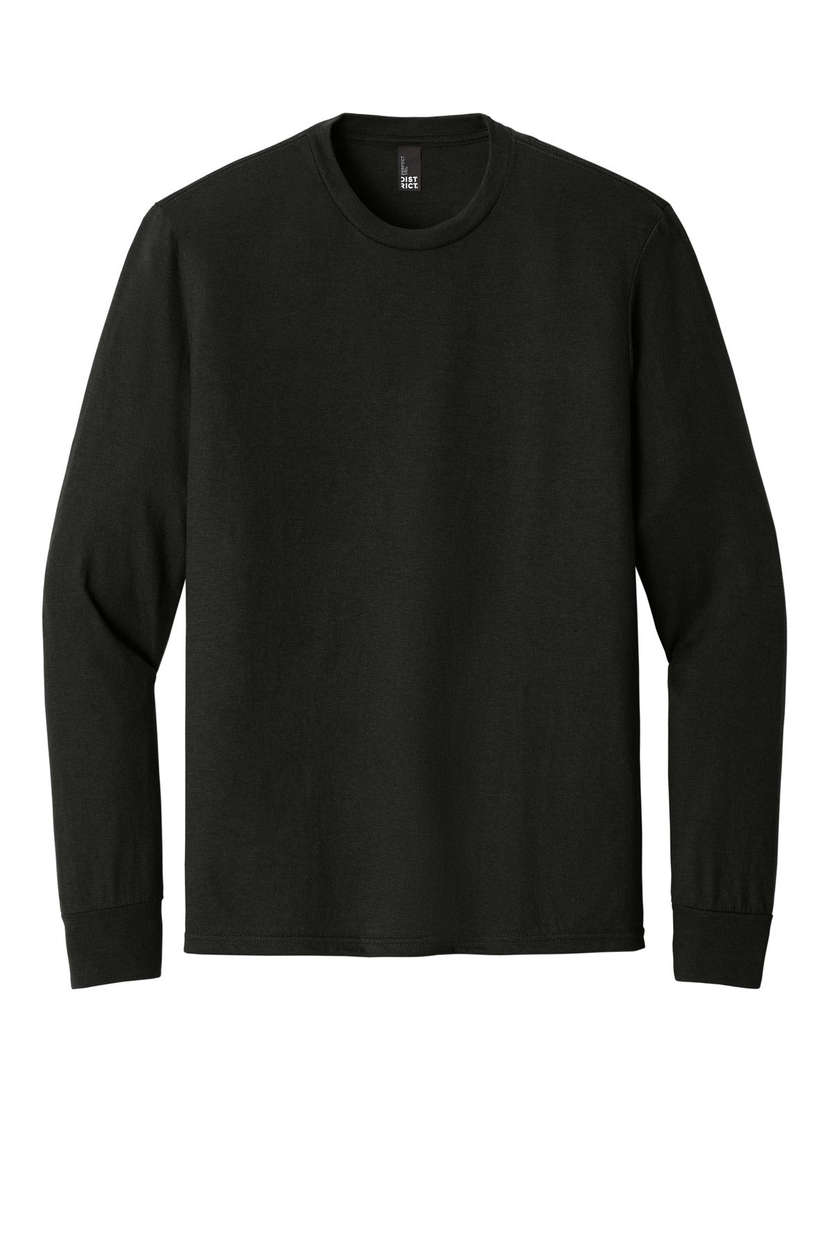 District Perfect Tri Long Sleeve Tee - Black - flat front