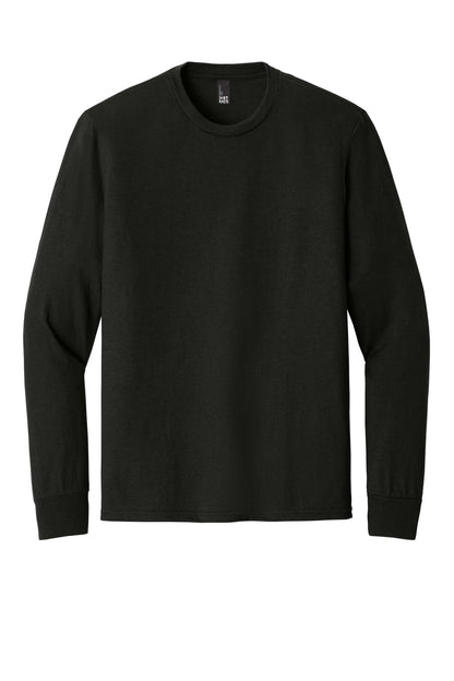 District Perfect Tri Long Sleeve Tee - Black - flat front