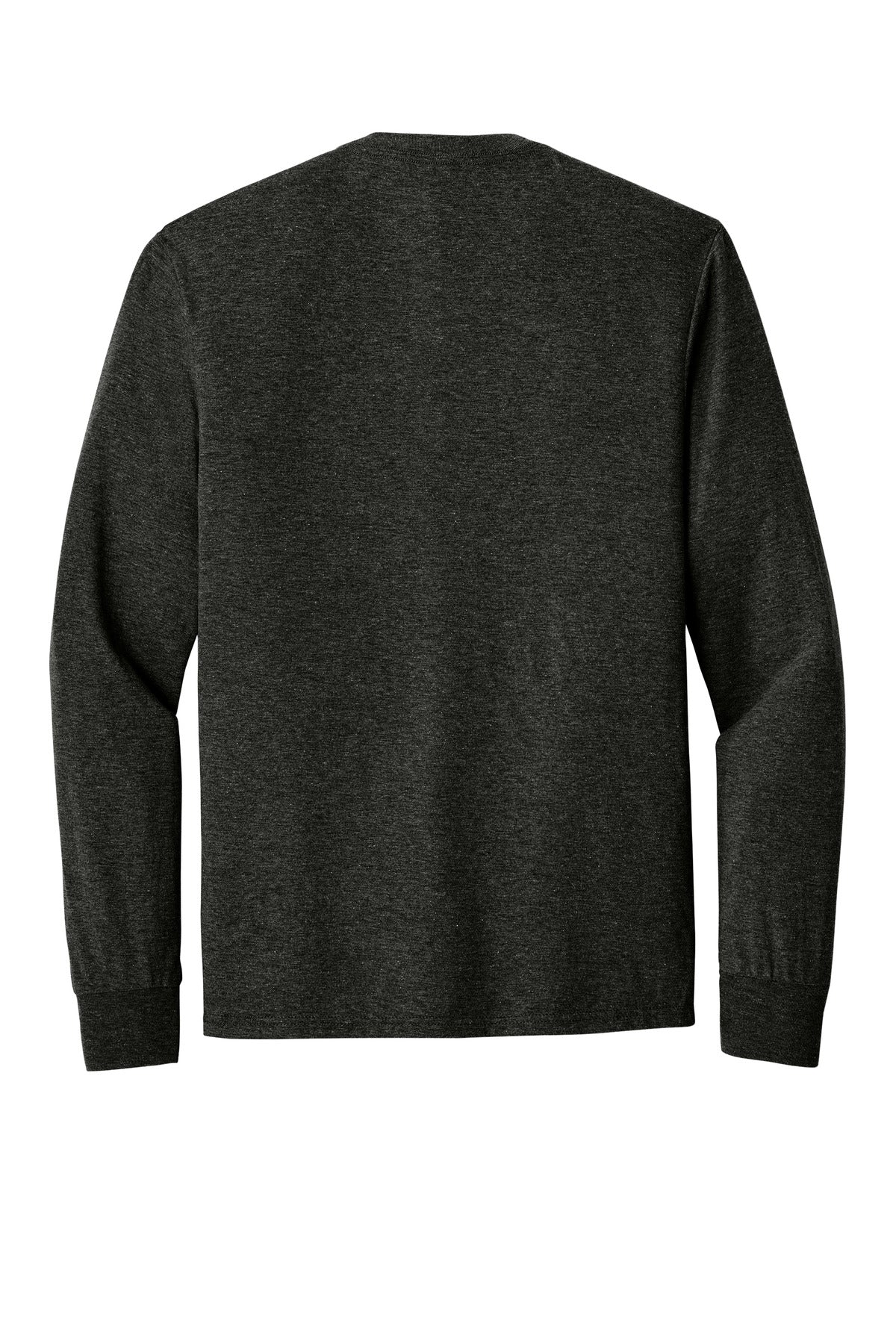 District Perfect Tri Long Sleeve Tee - Black Frost - flat back
