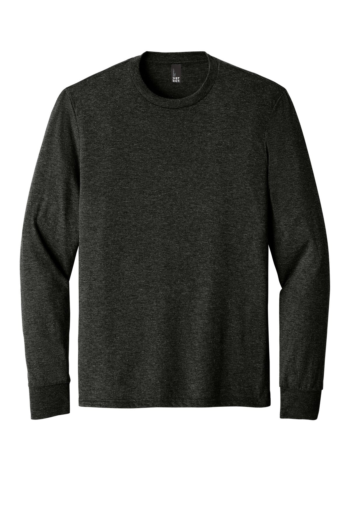 District Perfect Tri Long Sleeve Tee - Black Frost - flat front