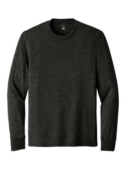 District Perfect Tri Long Sleeve Tee - Black Frost - flat front