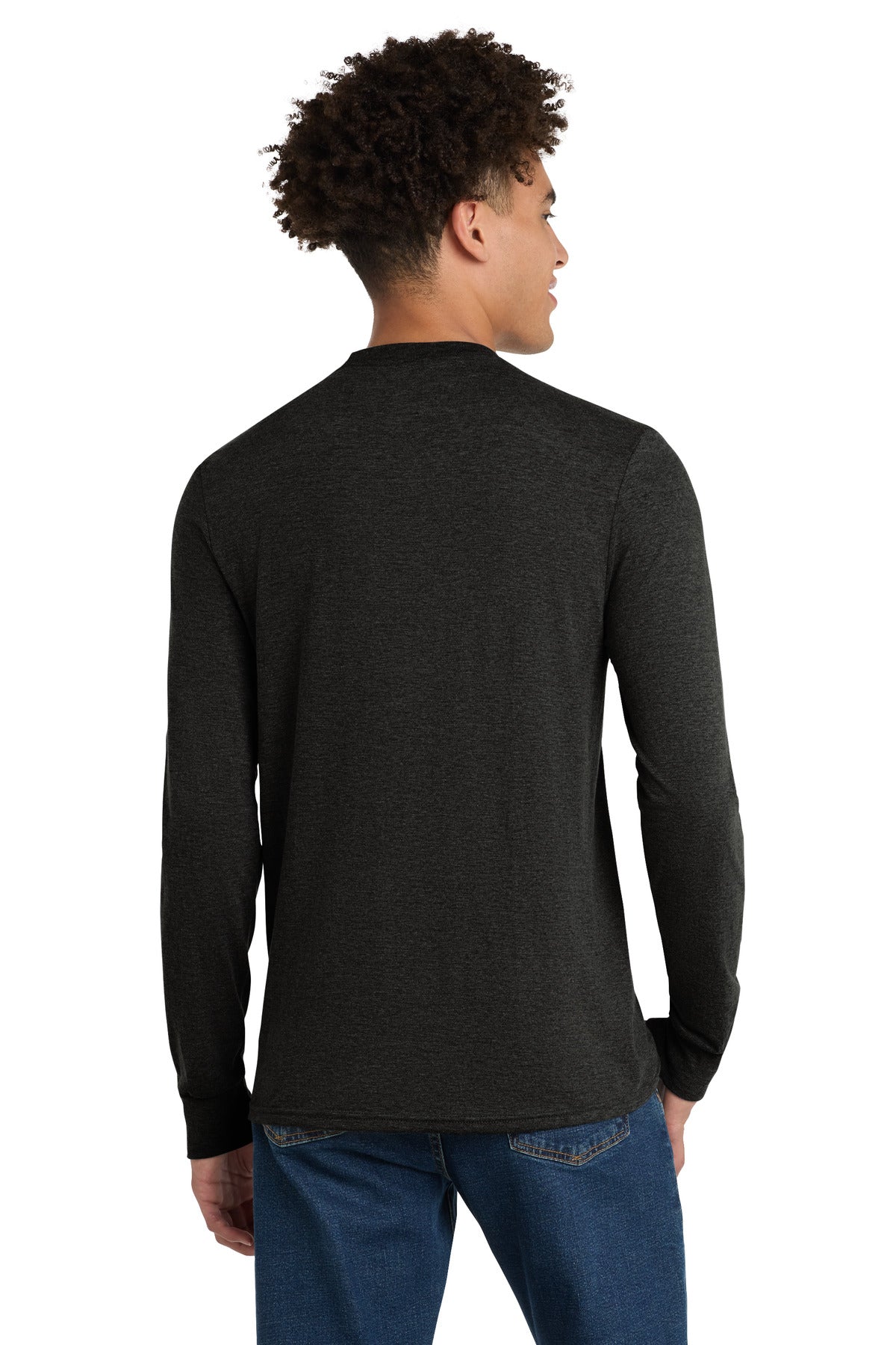 District Perfect Tri Long Sleeve Tee - Black Frost - back