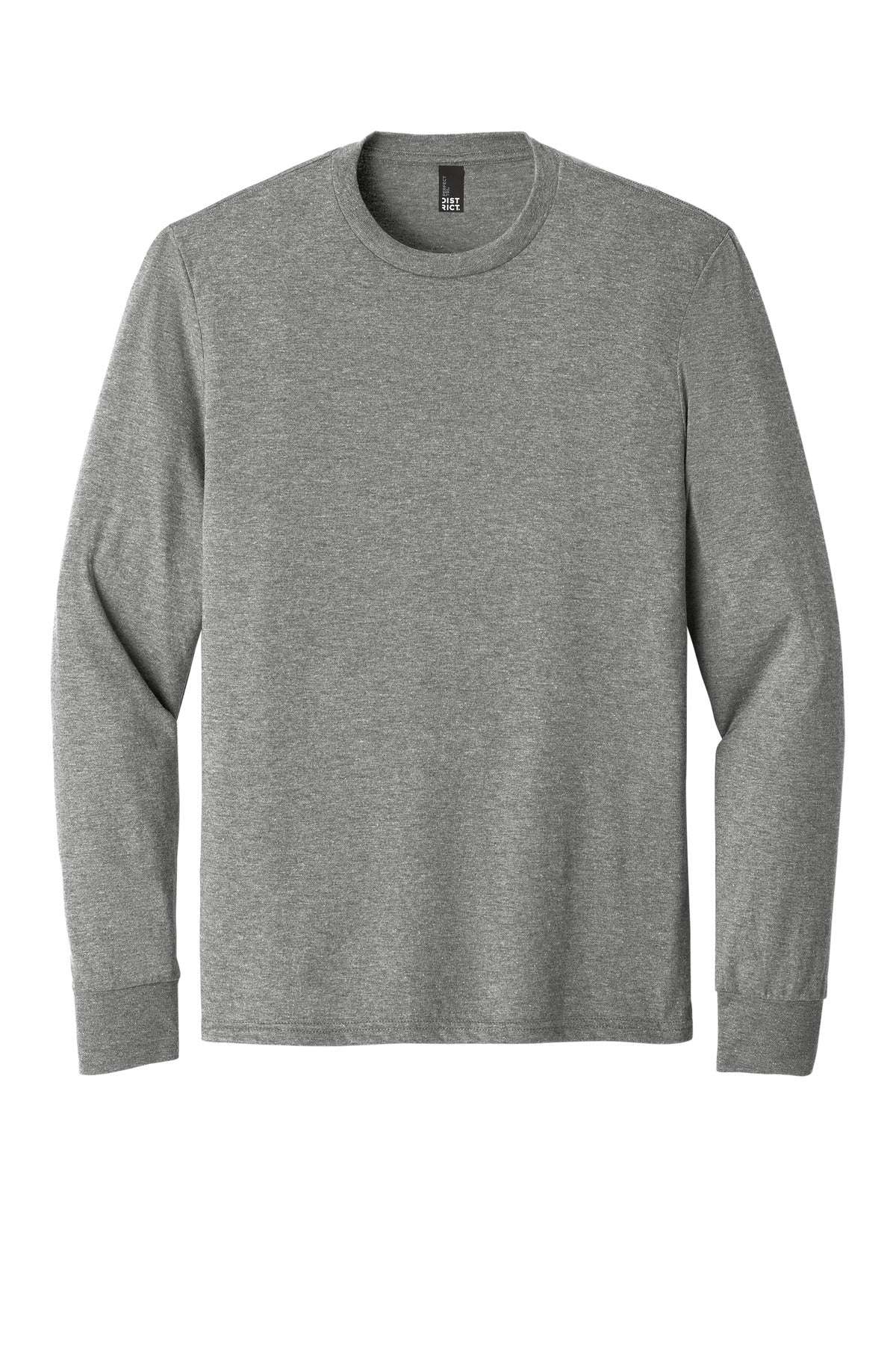 District Perfect Tri Long Sleeve Tee - Grey Frost - flat front