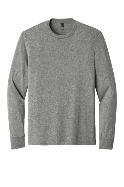 District Perfect Tri Long Sleeve Tee - Grey Frost - flat front