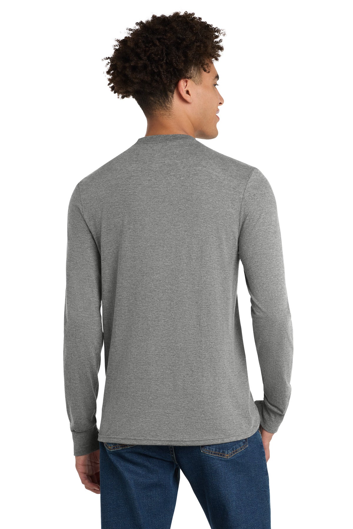 District Perfect Tri Long Sleeve Tee - Grey Frost - back