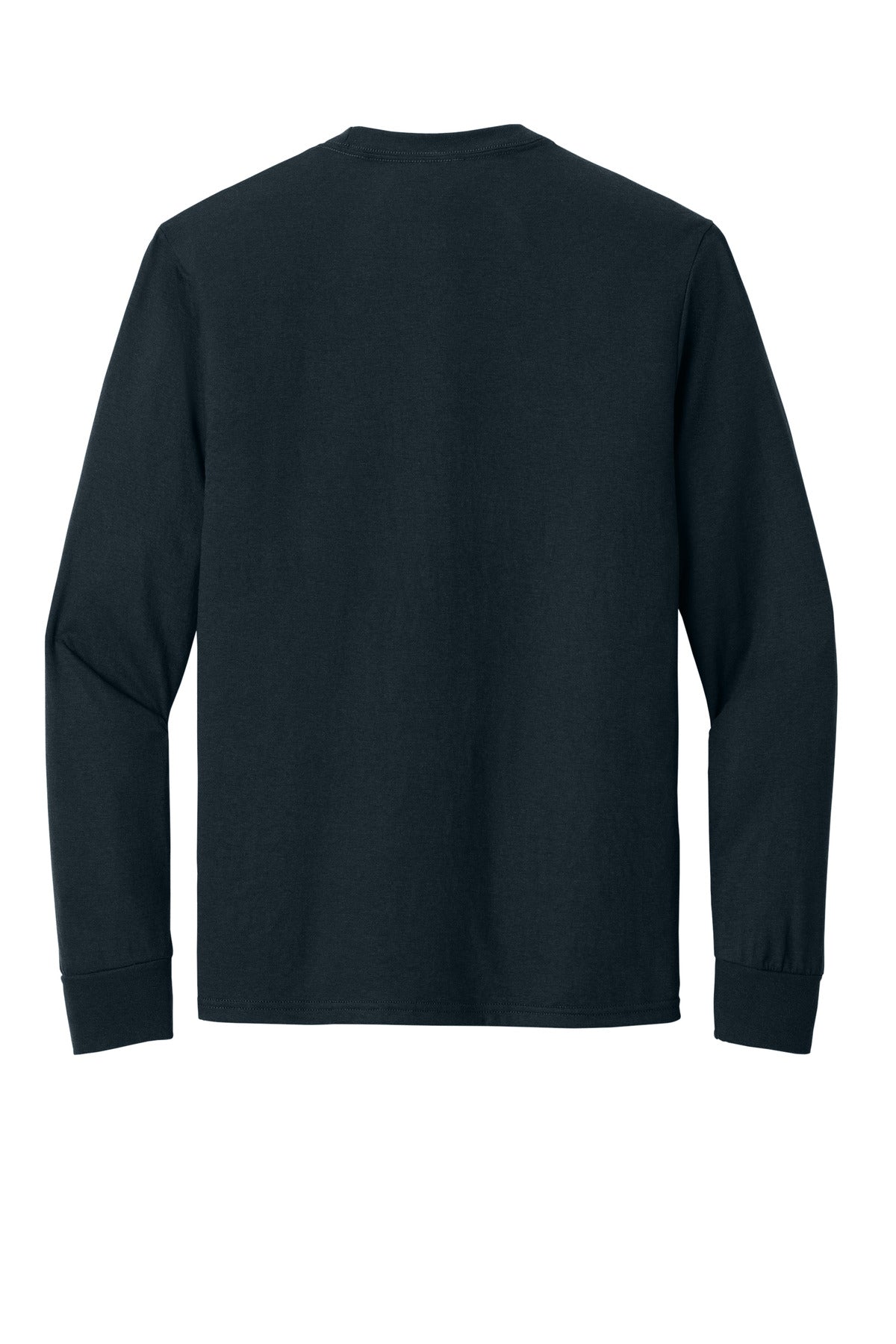District Perfect Tri Long Sleeve Tee - New Navy - flat back