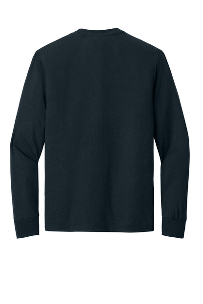 District Perfect Tri Long Sleeve Tee - New Navy - flat back
