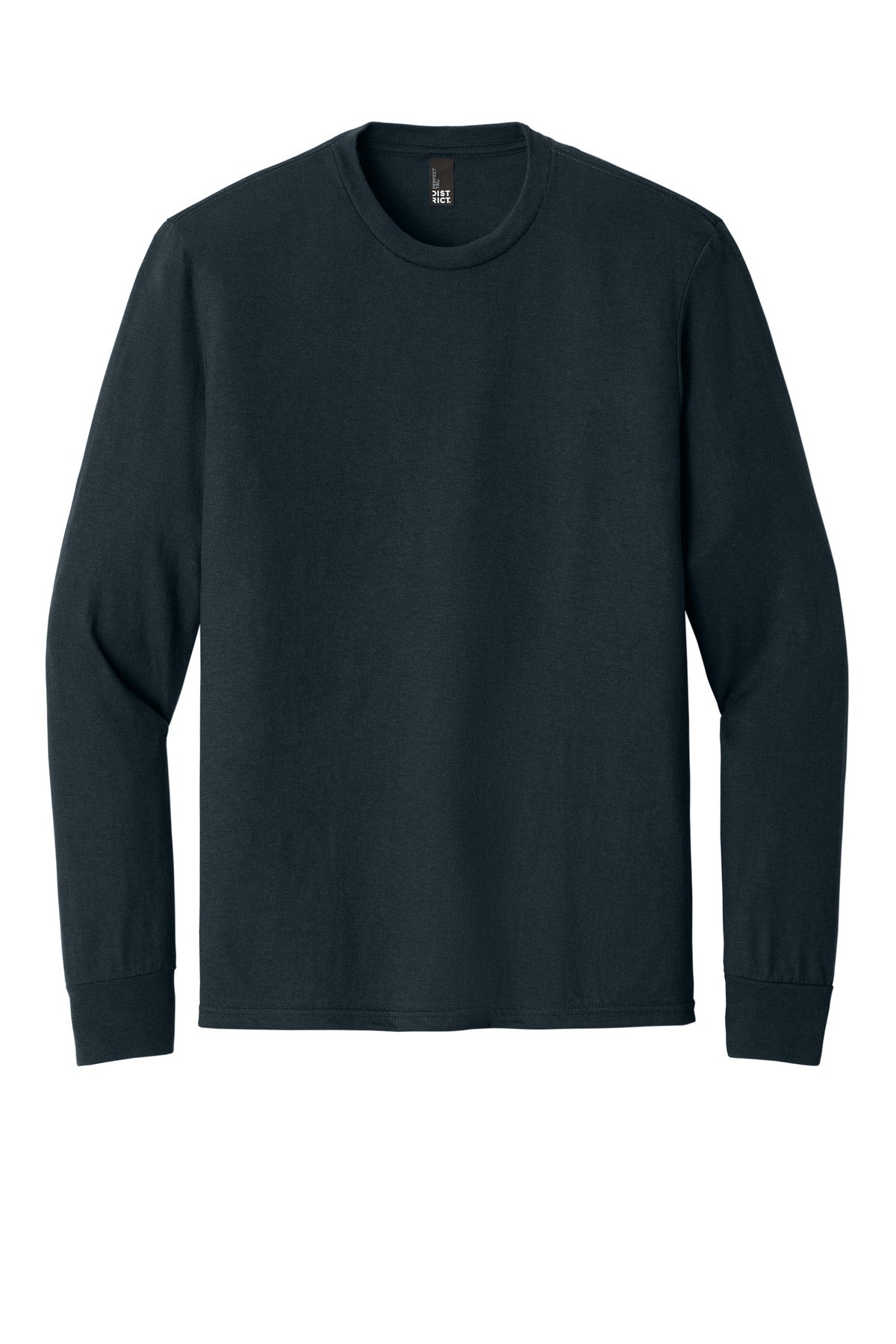 District Perfect Tri Long Sleeve Tee - New Navy - flat front