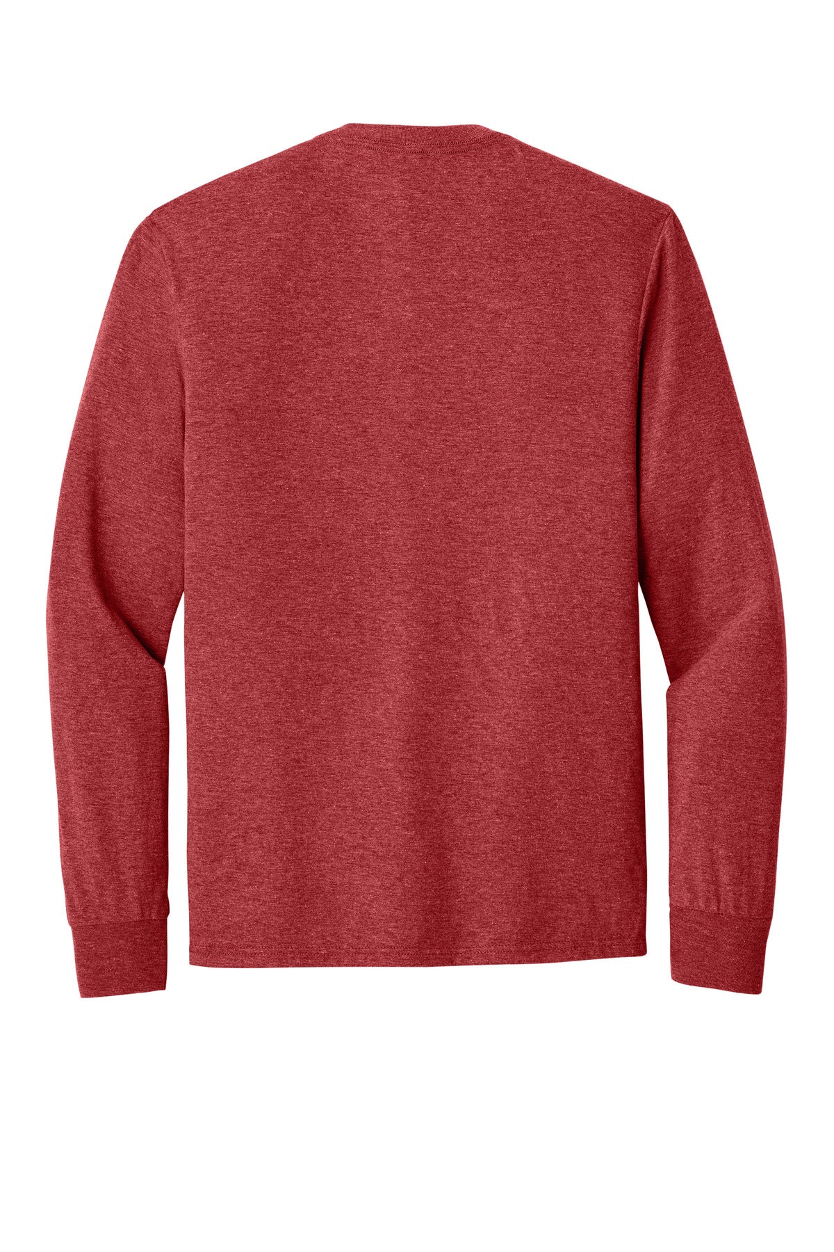 District Perfect Tri Long Sleeve Tee - Red Frost - flat back