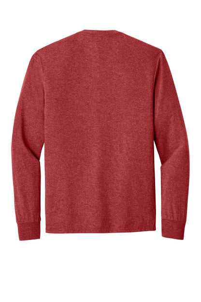 District Perfect Tri Long Sleeve Tee - Red Frost - flat back