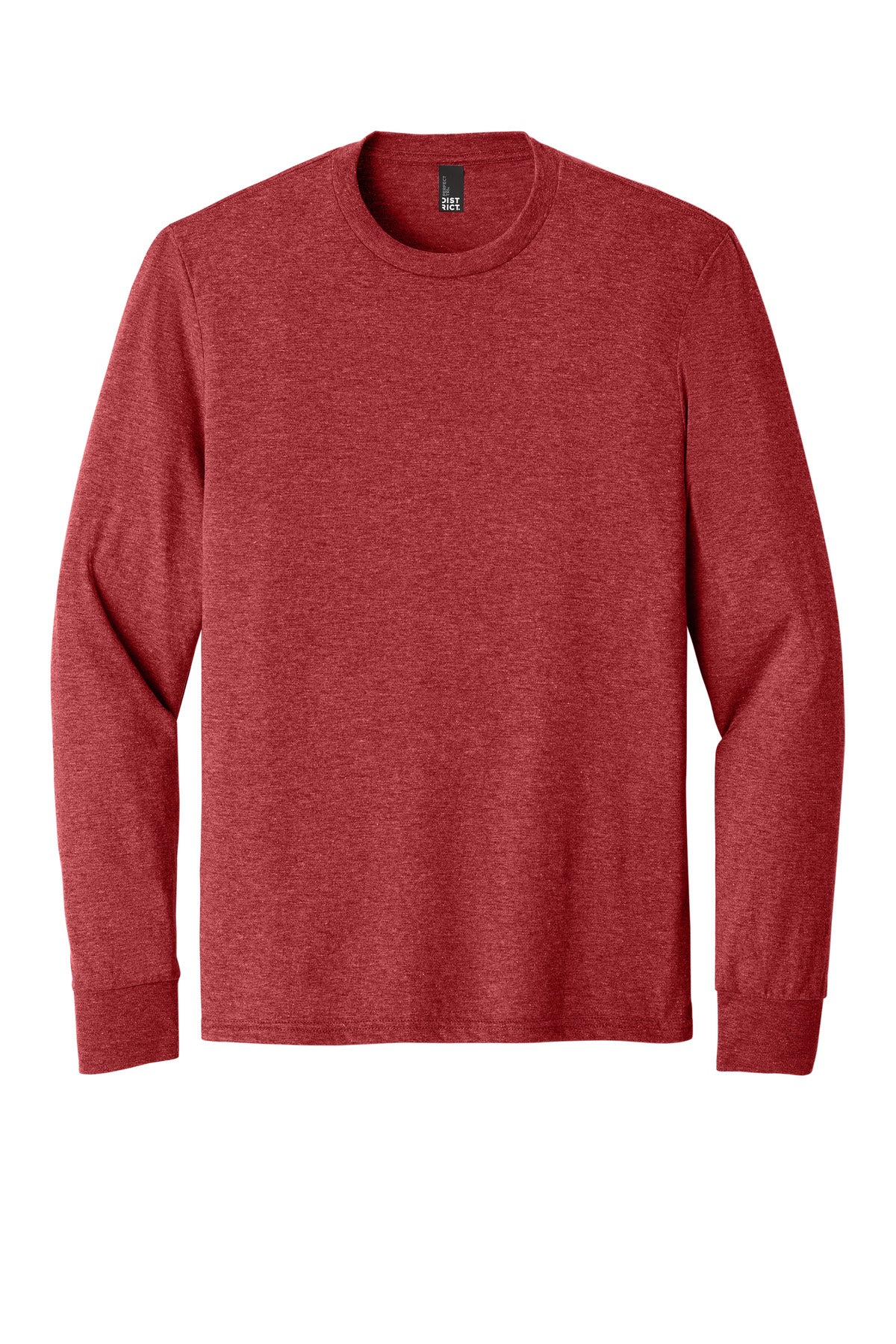 District Perfect Tri Long Sleeve Tee - Red Frost - flat front