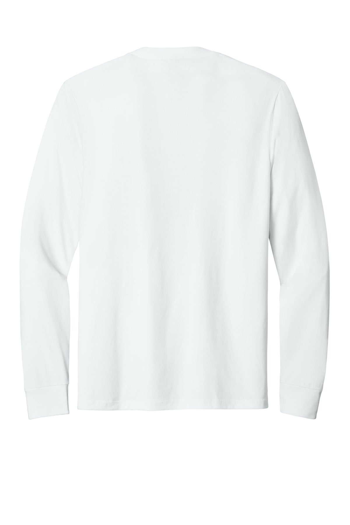 District Perfect Tri Long Sleeve Tee - White - flat back