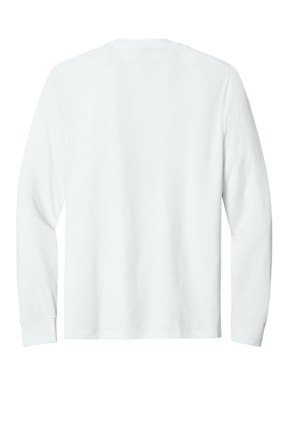 District Perfect Tri Long Sleeve Tee - White - flat back