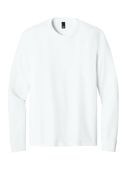District Perfect Tri Long Sleeve Tee - White - flat front
