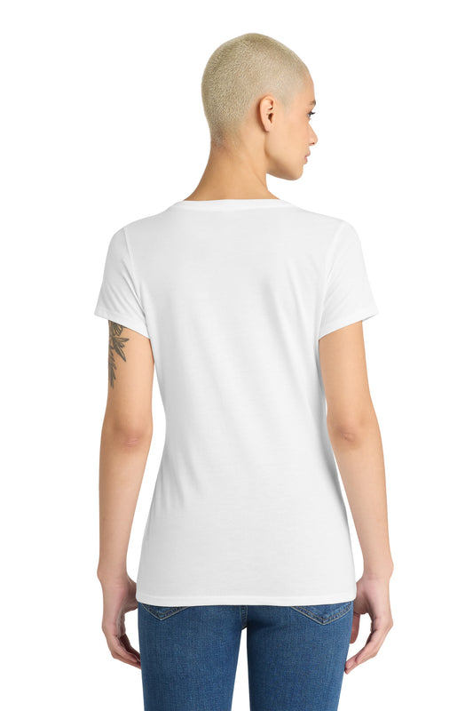 District Women's Perfect Tri V-Neck Tee - White - back