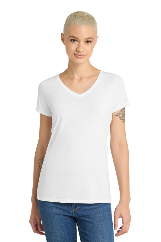 District Women's Perfect Tri V-Neck Tee - White - front