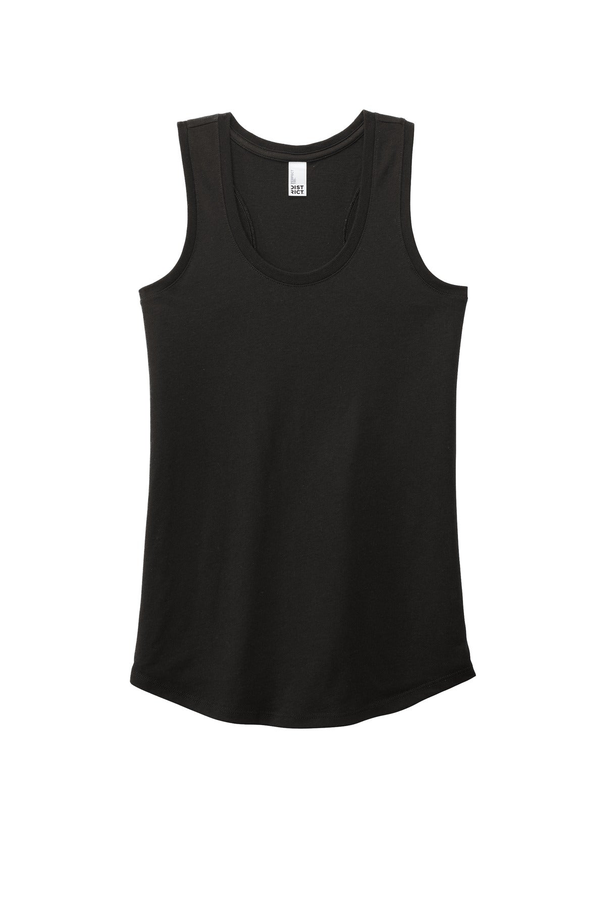 District Women's Perfect Tri Racerback Tank - Black - flat front