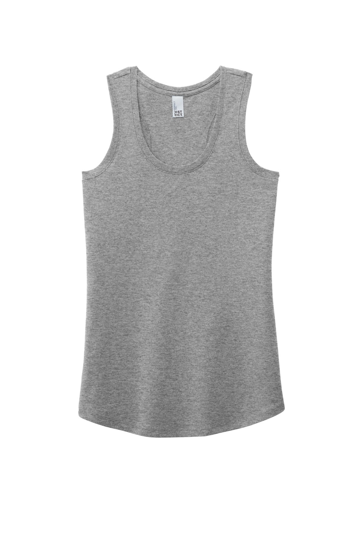 District Women's Perfect Tri Racerback Tank - Grey Frost - flat front