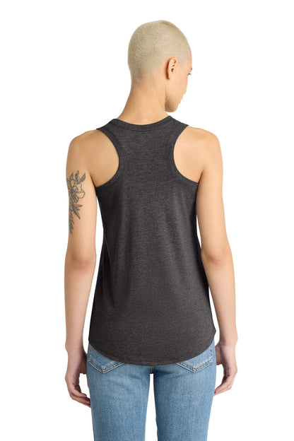 District Women's Perfect Tri Racerback Tank - Heathered Charcoal - back