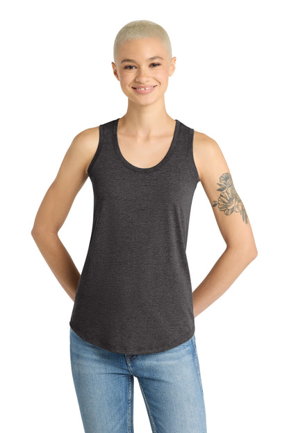 District Women's Perfect Tri Racerback Tank - Heathered Charcoal - front