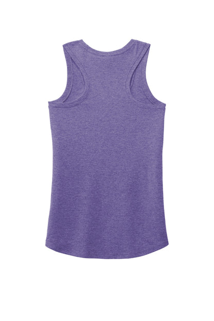 District Women's Perfect Tri Racerback Tank - Purple Frost - flat back