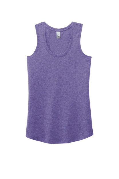 District Women's Perfect Tri Racerback Tank - Purple Frost - flat front