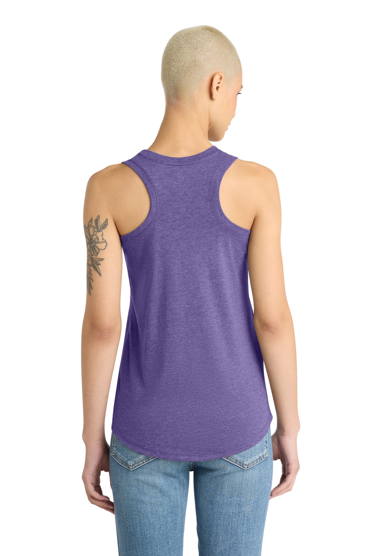 District Women's Perfect Tri Racerback Tank - Purple Frost - back