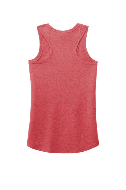 District Women's Perfect Tri Racerback Tank - Red Frost - flat back