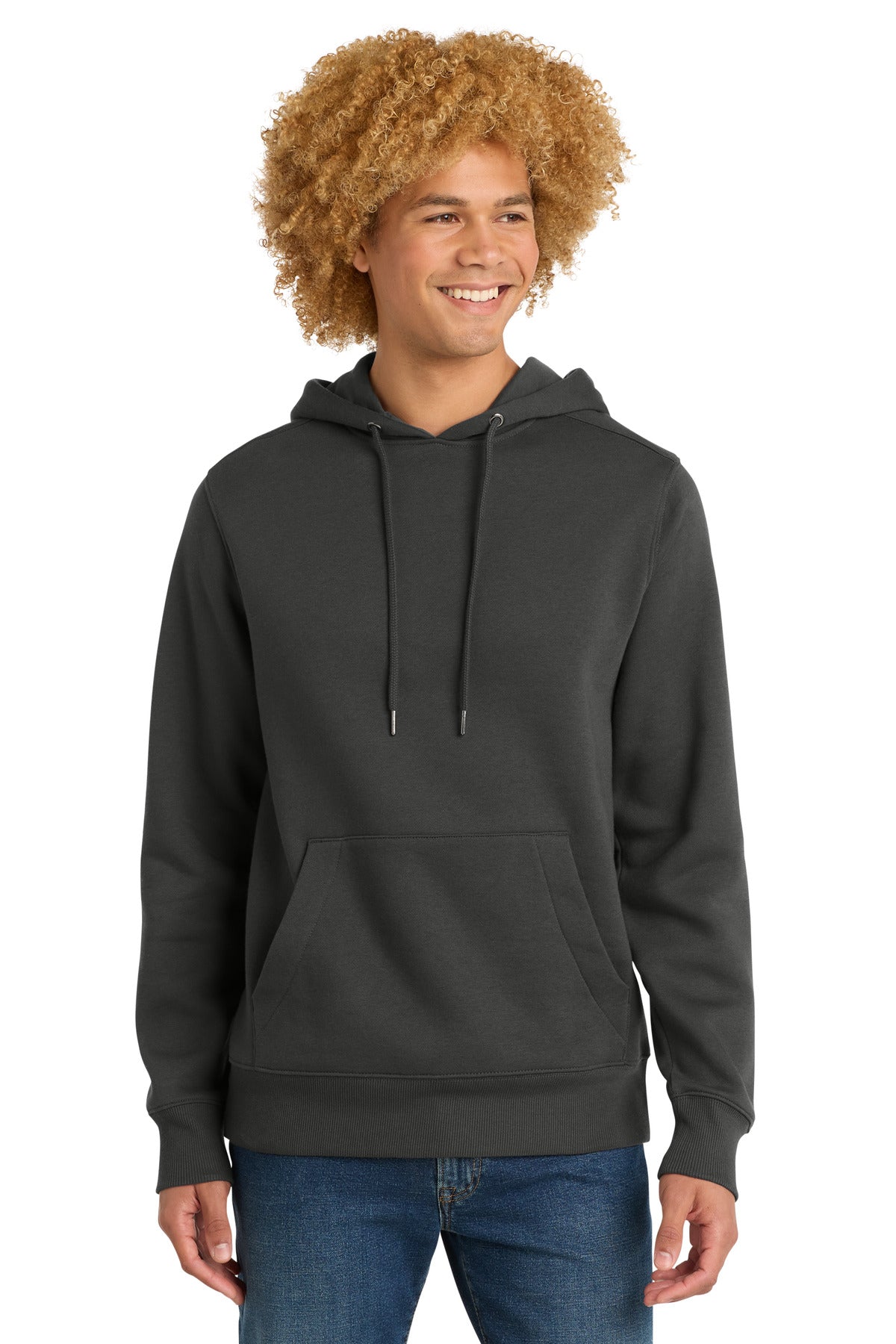 District Perfect Weight Fleece Hoodie - Charcoal - front