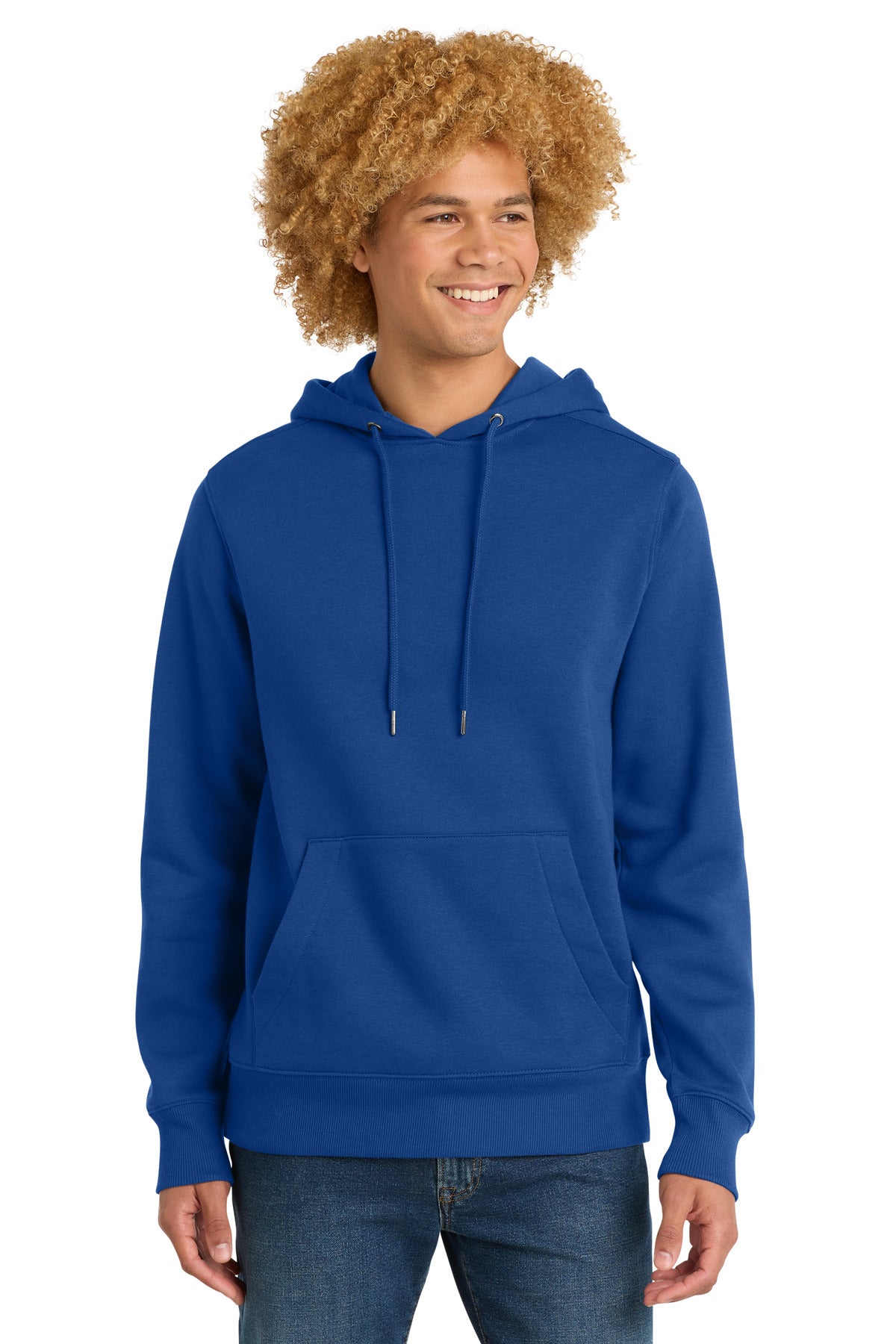 District Perfect Weight Fleece Hoodie - Deep Royal - front