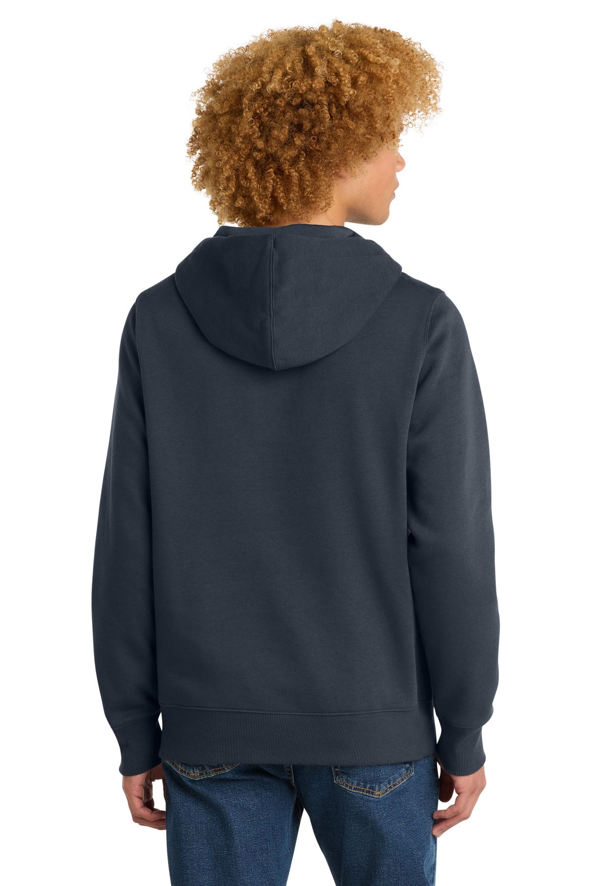 District Perfect Weight Fleece Hoodie - New Navy - back
