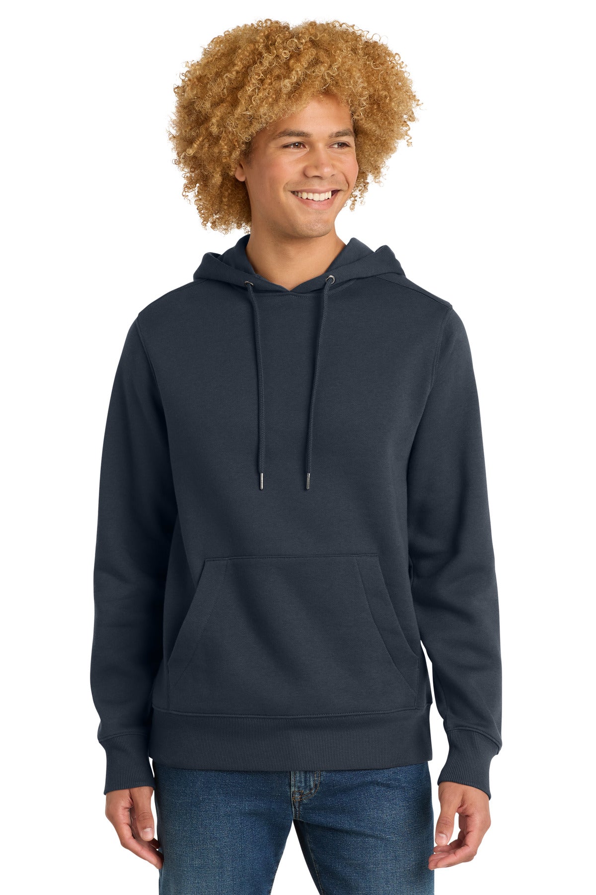 District Perfect Weight Fleece Hoodie - New Navy - front