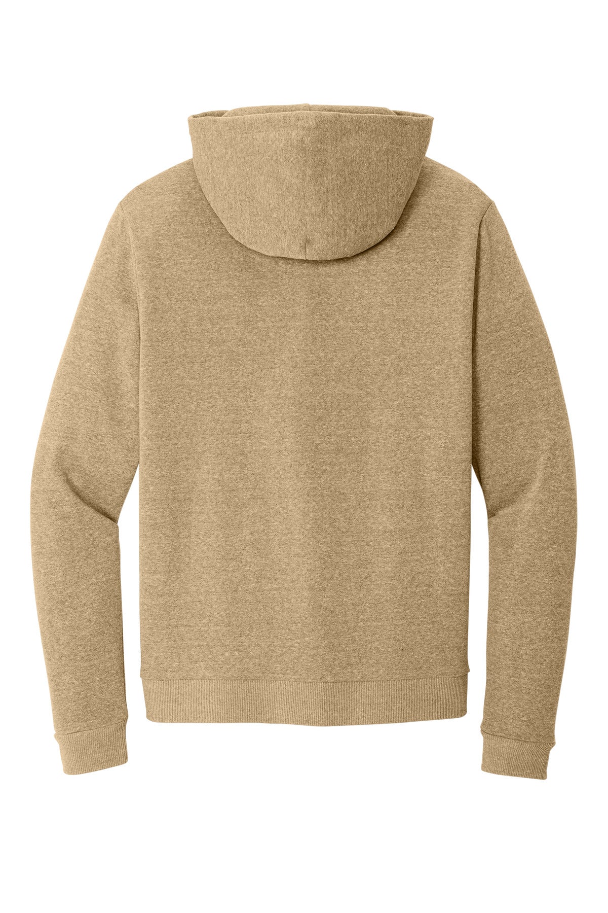 District Perfect Tri Fleece Pullover Hoodie - Desert Tan Heather - flat back