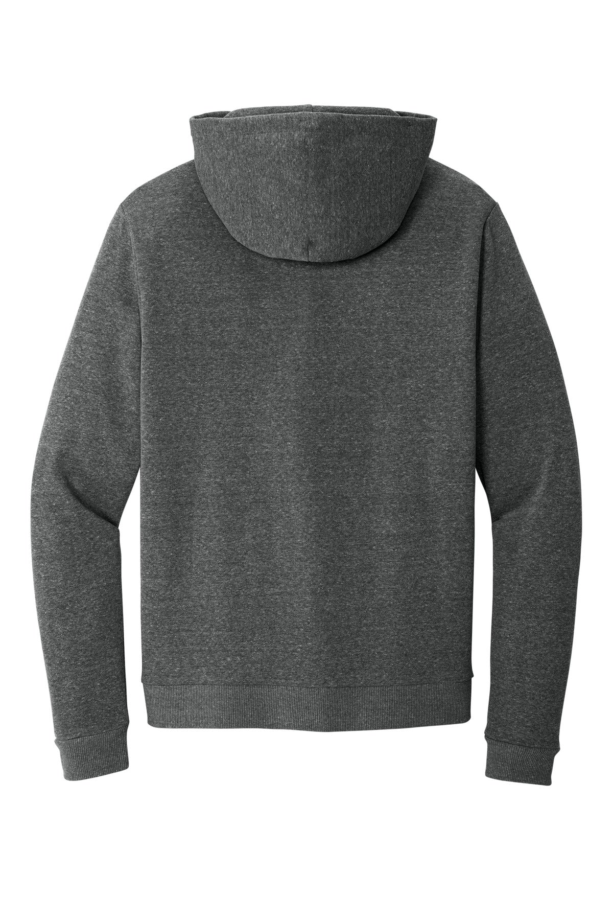 District Perfect Tri Fleece Pullover Hoodie - Heathered Charcoal - flat back