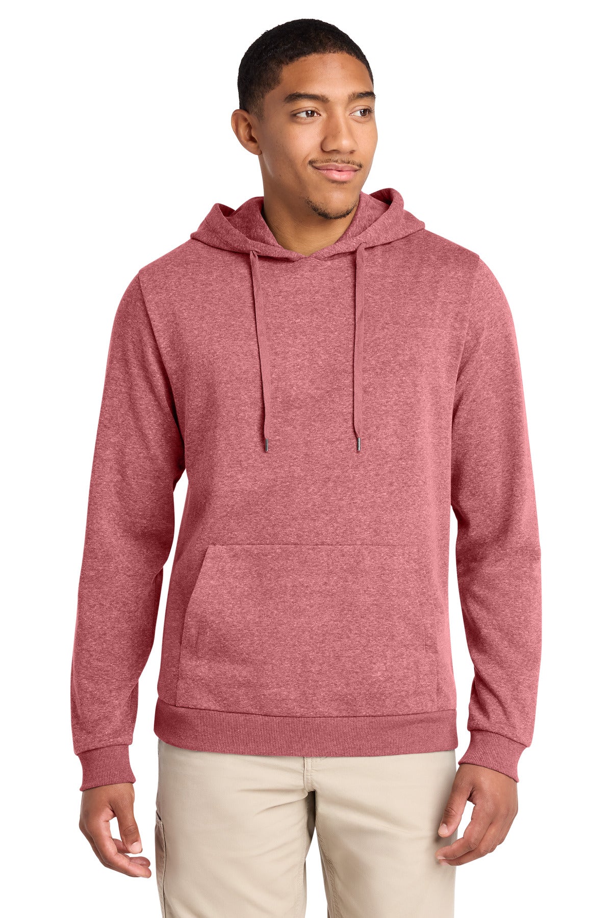 District Perfect Tri Fleece Pullover Hoodie - Red Frost - front