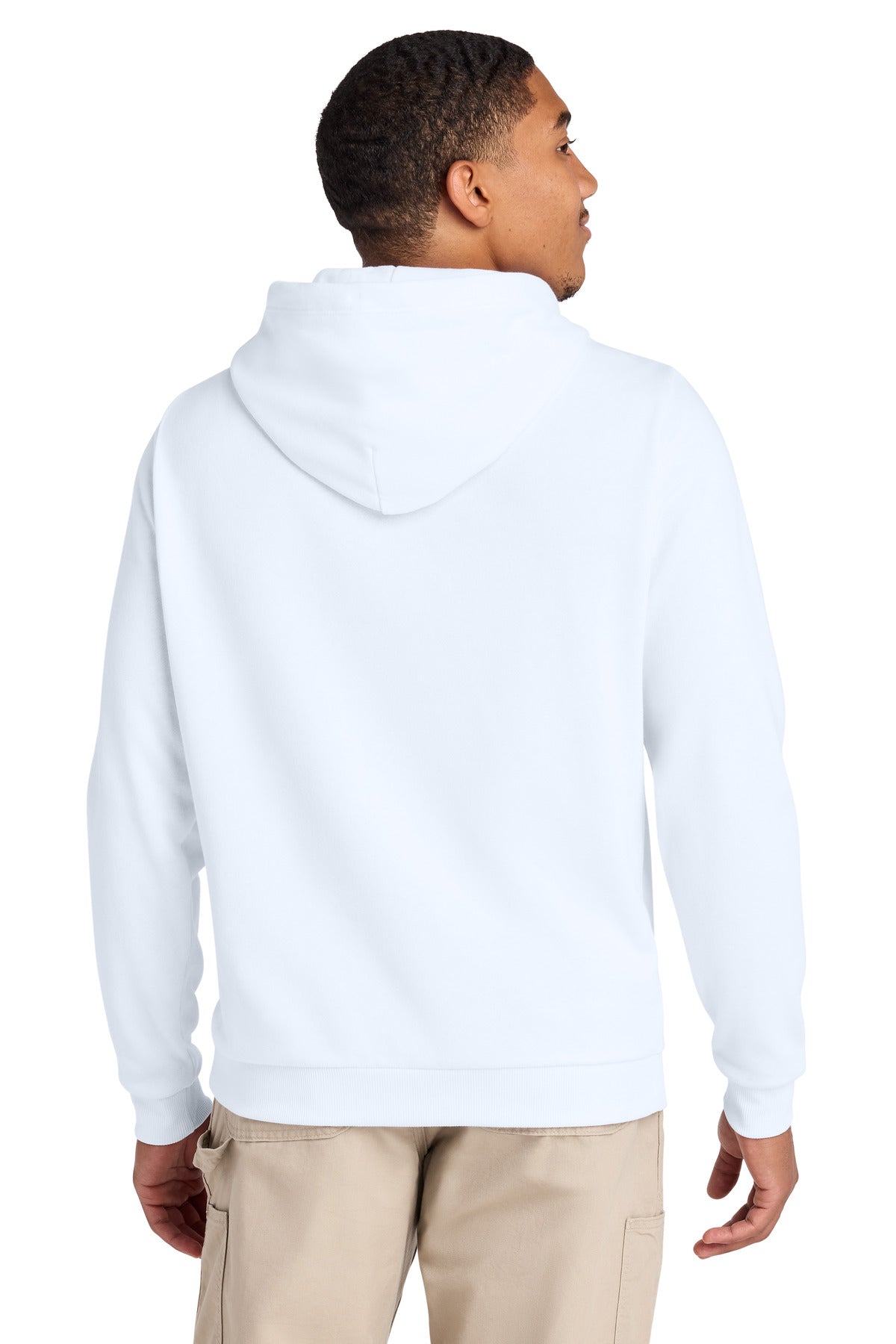 District Perfect Tri Fleece Pullover Hoodie - White - back
