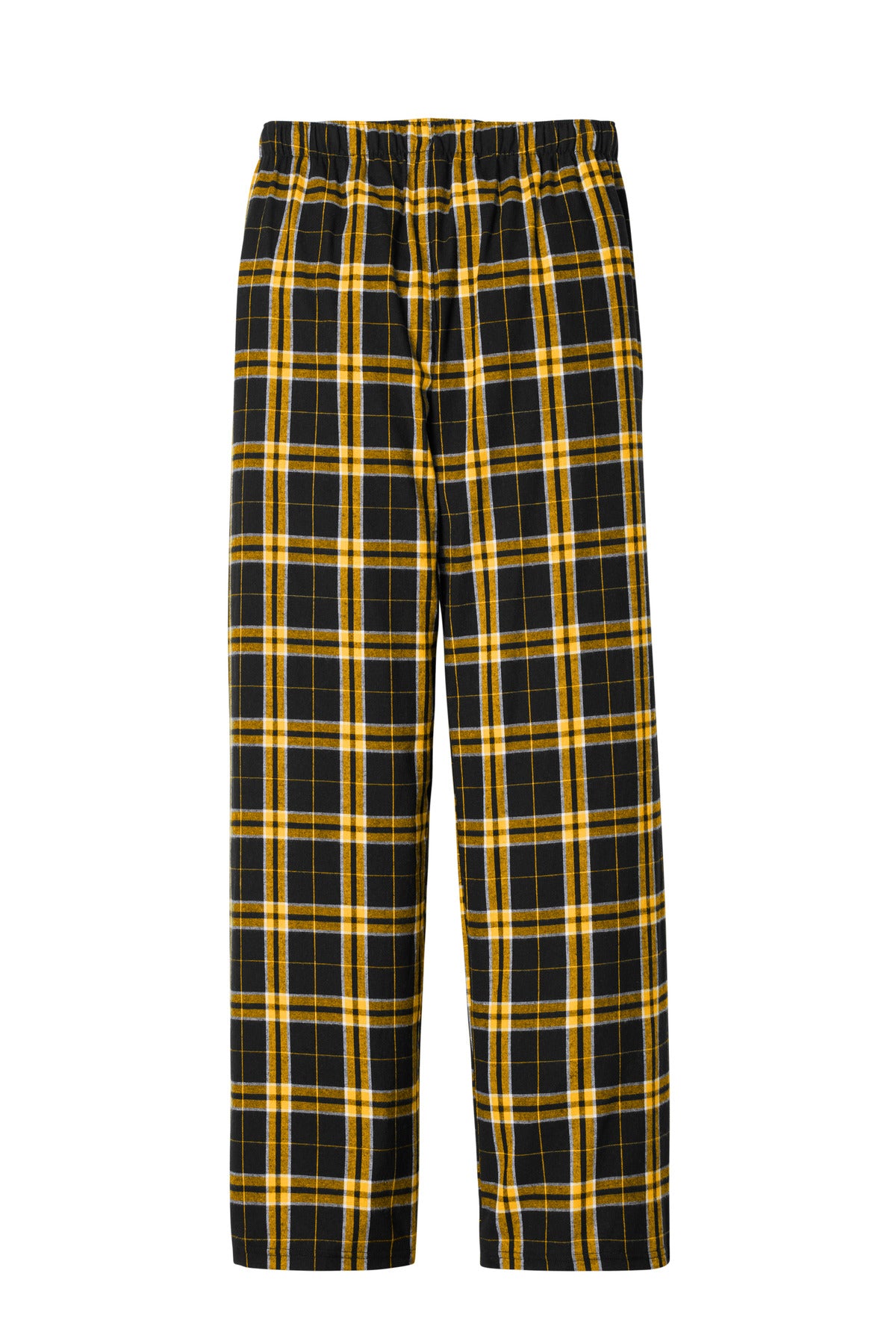 District Flannel Pocket Pant - Black/ Gold - flat back